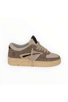 Sneaker  donna in camoscio colore grigio. DATE | TORNEO STRIPED -TA